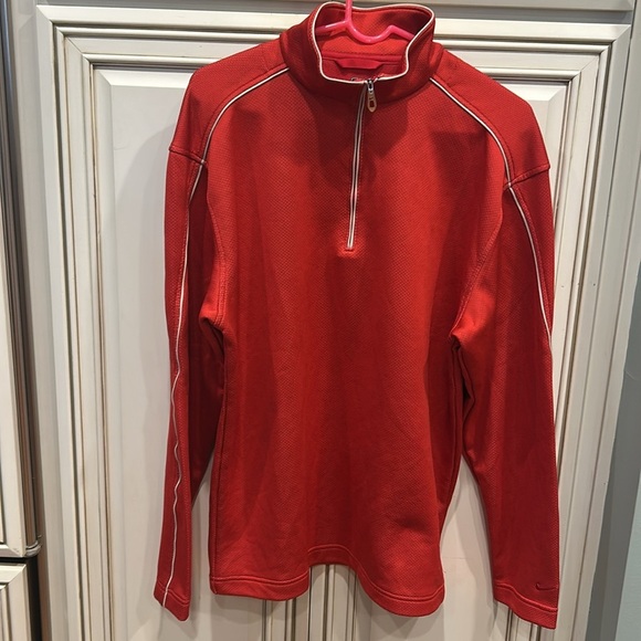 🌿Nike Golf men’s 3/4 zip pullover, size L, red🌿 - Picture 2 of 4